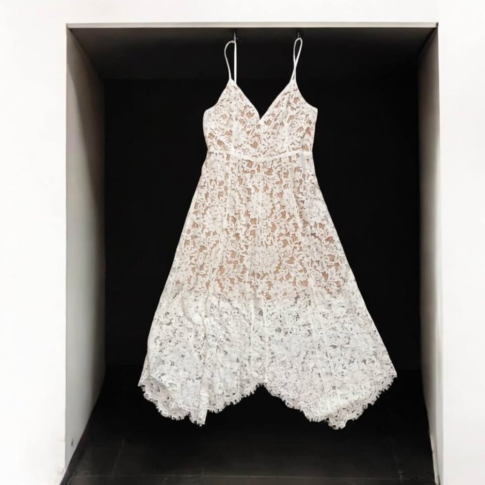 LULUS white lace dress sz S